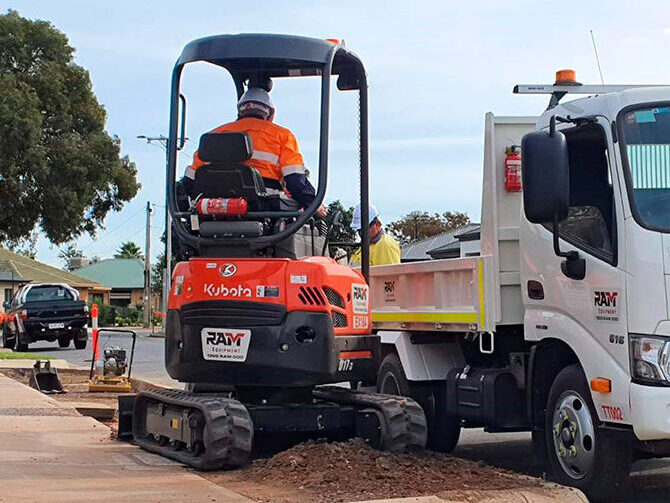 Hire Kubota 1.7 Tonne Excavator in Adelaide