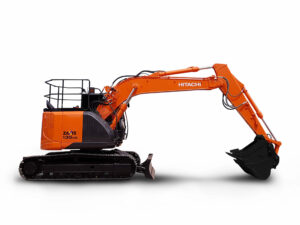 Hitachi 13.5 Tonne Excavator ZX135US-5 on white background