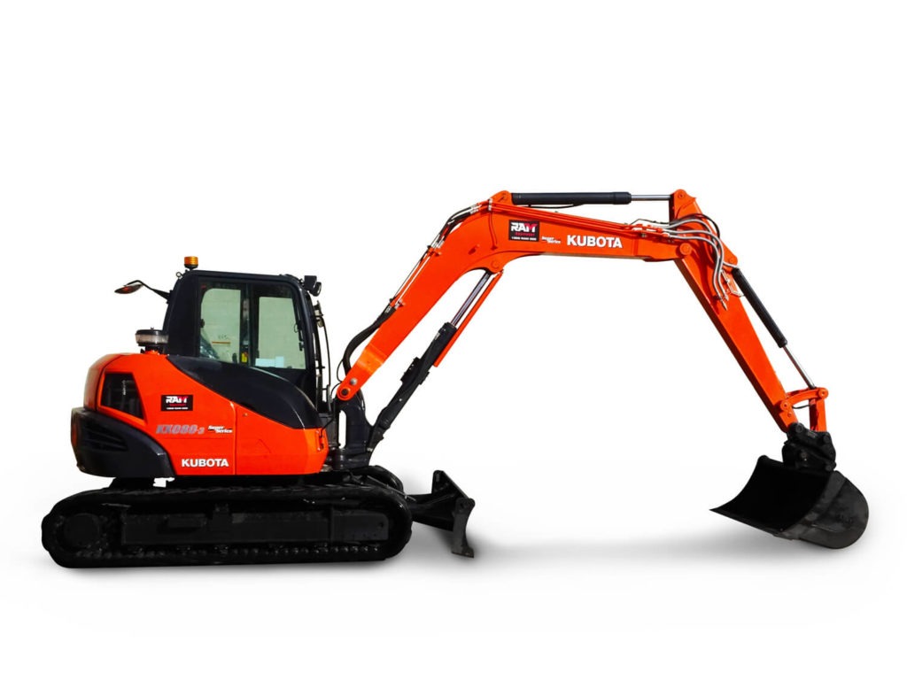 Kubota 8 Tonne Excavator RAM Equipment Dry Hire Today!