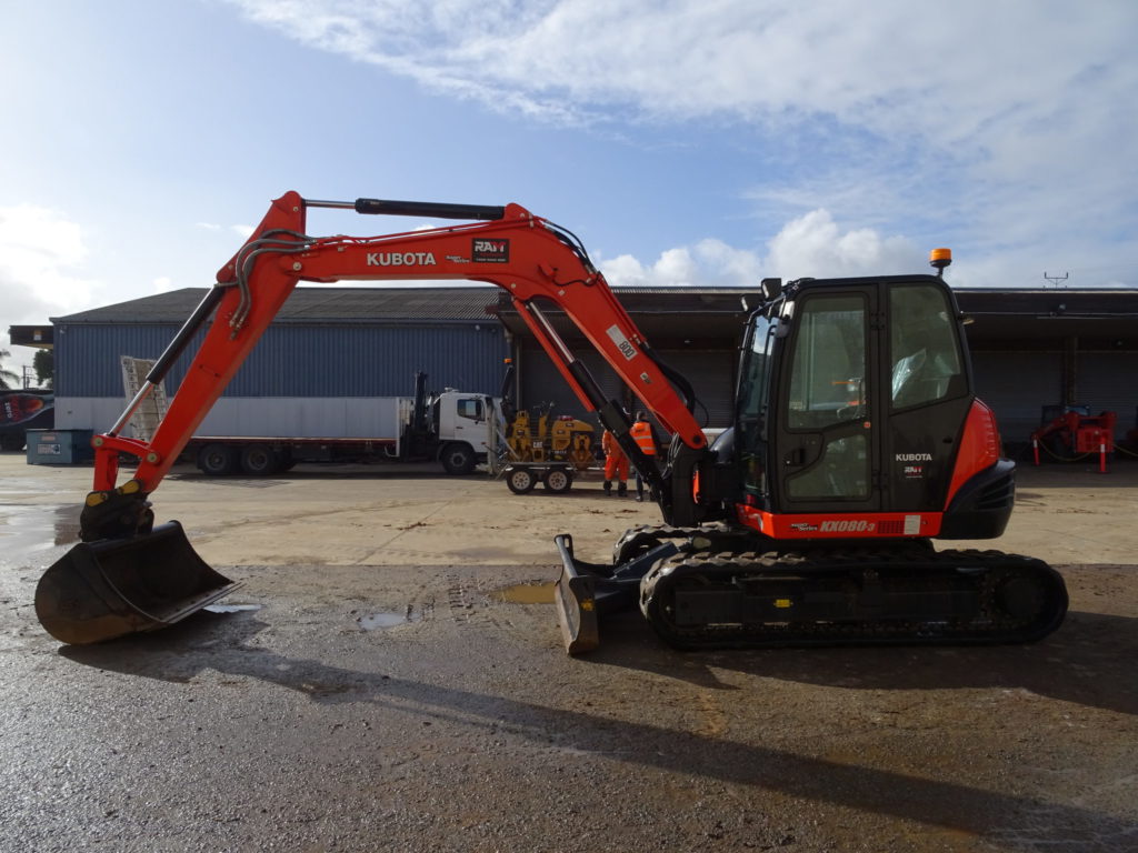 Kubota 8 Tonne Excavator RAM Equipment Dry Hire Today!