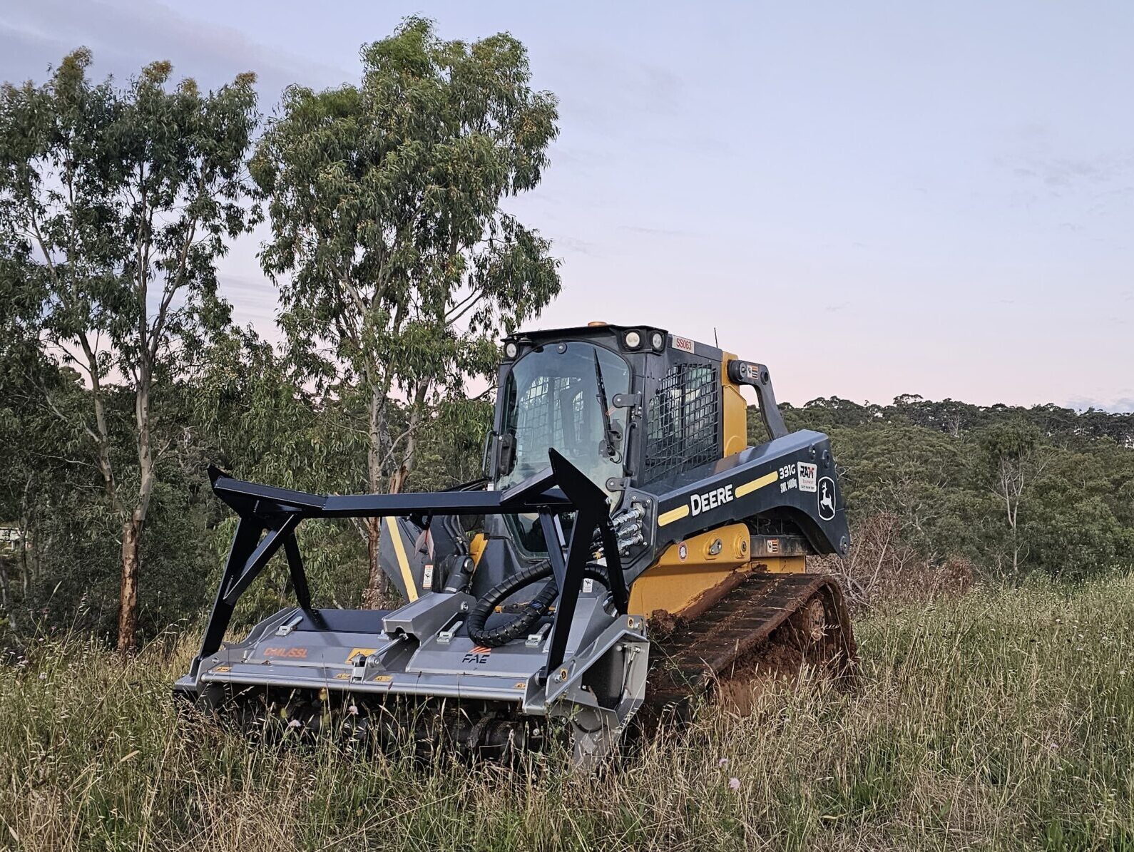 FAE Skid Steer Mulcher (5) John Deere skid steer