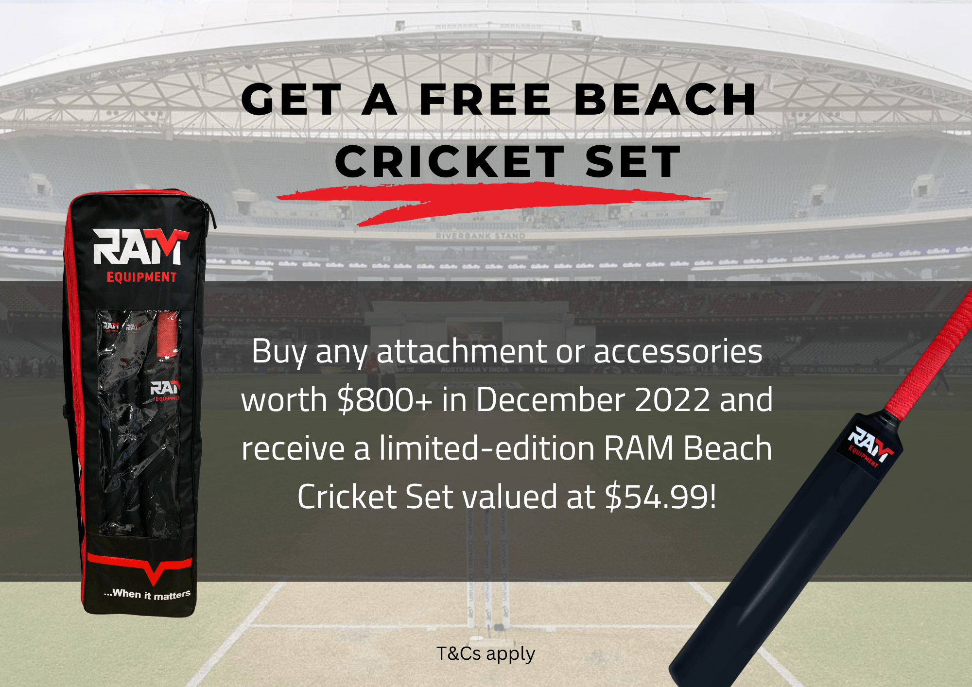 RAM Beach Cricket Set Giveaway RAM Equipment